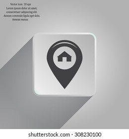 sign waste processing, web icon. vector design