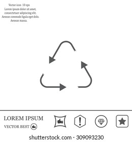 sign waste processing, web icon. vector design