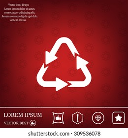 sign waste processing, web icon. vector design