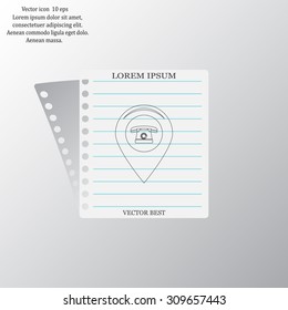 sign waste processing, web icon. vector design