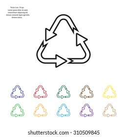 sign waste processing, web icon. vector design