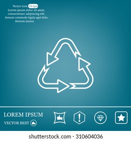 sign waste processing, web icon. vector design
