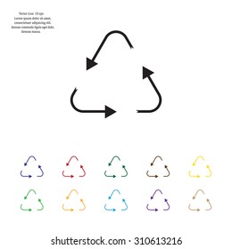 sign waste processing, web icon. vector design