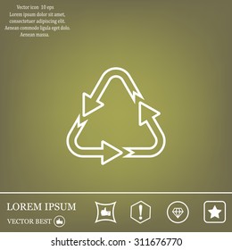 sign waste processing, web icon. vector design