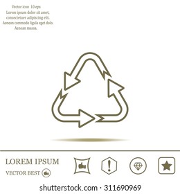 sign waste processing, web icon. vector design