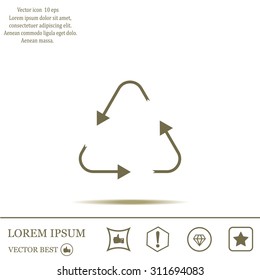 sign waste processing, web icon. vector design