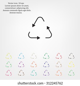 sign waste processing, web icon. vector design