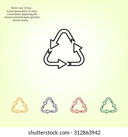 sign waste processing, web icon. vector design