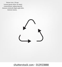sign waste processing, web icon. vector design