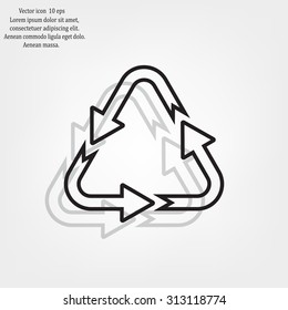 sign waste processing, web icon. vector design