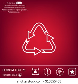 sign waste processing, web icon. vector design