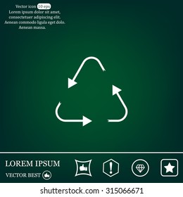 sign waste processing, web icon. vector design