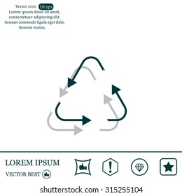 sign waste processing, web icon. vector design