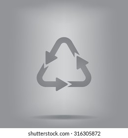 sign waste processing, web icon. vector design