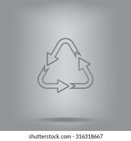 sign waste processing, web icon. vector design