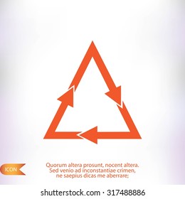 sign waste processing, web icon