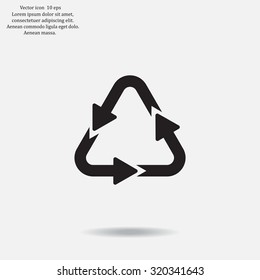 sign waste processing, web icon. vector design
