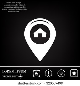 sign waste processing, web icon. vector design