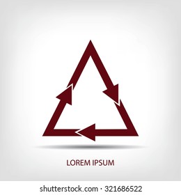 sign waste processing, web icon