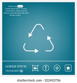 sign waste processing, web icon. vector design