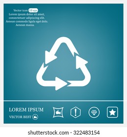 sign waste processing, web icon. vector design
