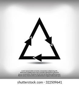 sign waste processing, web icon