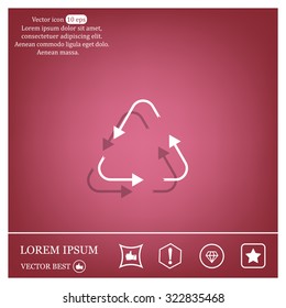 sign waste processing, web icon. vector design