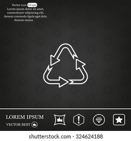 sign waste processing, web icon. vector design