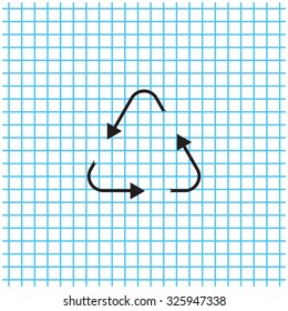 sign waste processing, web icon. vector design