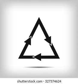 sign waste processing, web icon