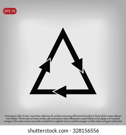 sign waste processing, web icon