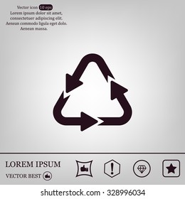 sign waste processing, web icon. vector design