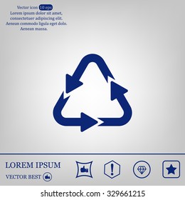 sign waste processing, web icon. vector design