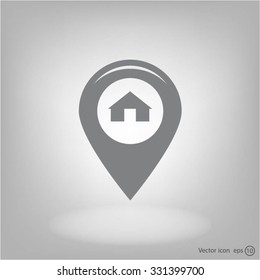 sign waste processing, web icon. vector design