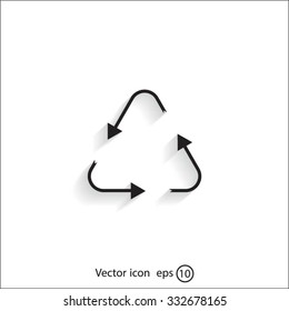 sign waste processing, web icon. vector design