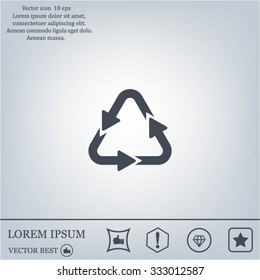 sign waste processing, web icon. vector design