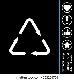 sign waste processing, web icon. vector design