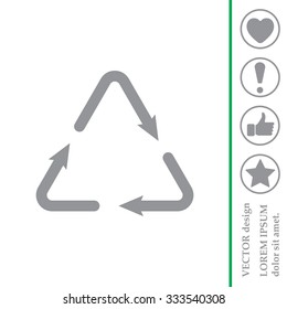 sign waste processing, web icon. vector design