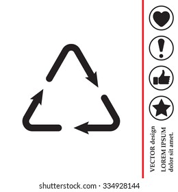 sign waste processing, web icon. vector design