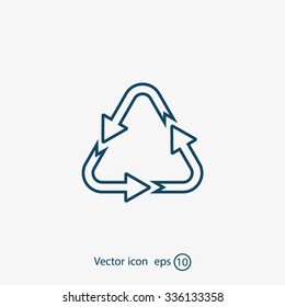 sign waste processing, web icon. vector design
