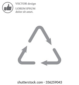 sign waste processing, web icon. vector design