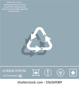 sign waste processing, web icon. vector design