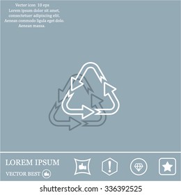sign waste processing, web icon. vector design