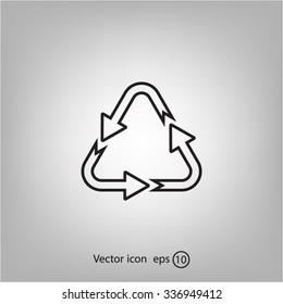 sign waste processing, web icon. vector design