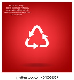 sign waste processing, web icon. vector design