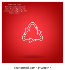 sign waste processing, web icon. vector design