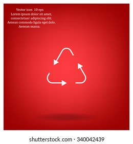 sign waste processing, web icon. vector design