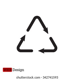sign waste processing, web icon. vector design