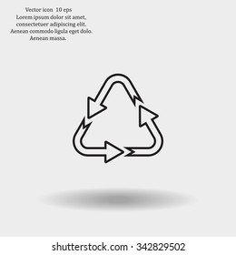 sign waste processing, web icon. vector design