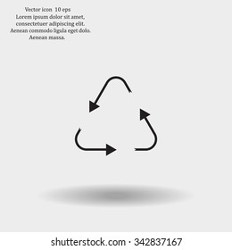 sign waste processing, web icon. vector design